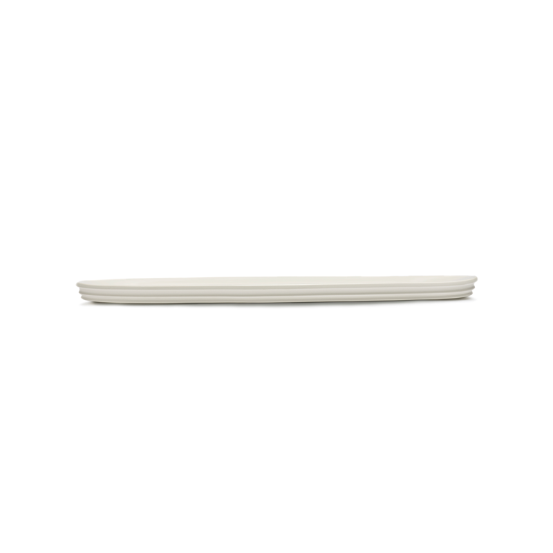 Plateau, plat Plat de service oval DUNE L Blanc albâtre SERAX