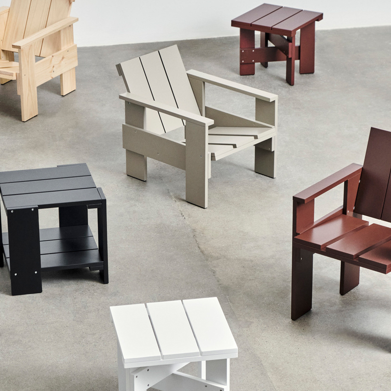 Table basse extérieur Table basse CRATE Rouge fer HAY