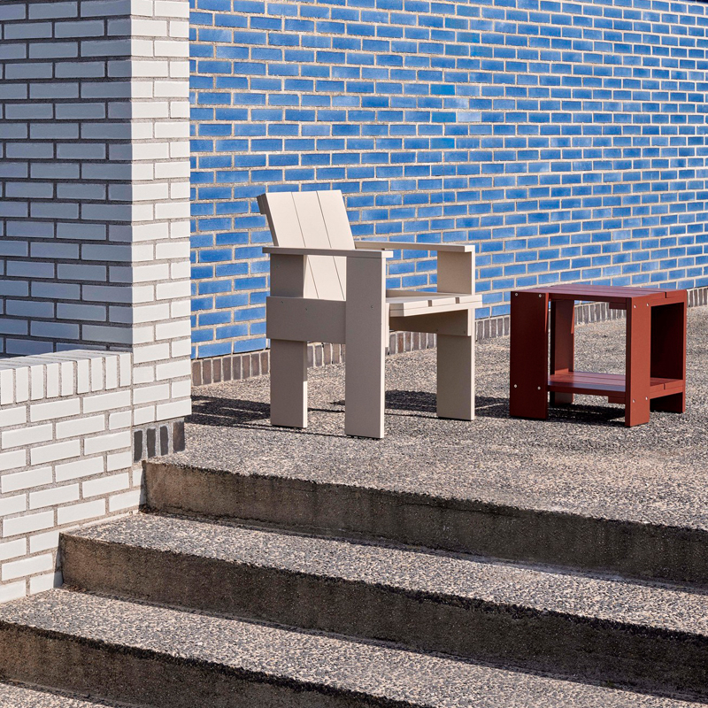 Table basse extérieur Table d'appoint CRATE Rouge fer HAY