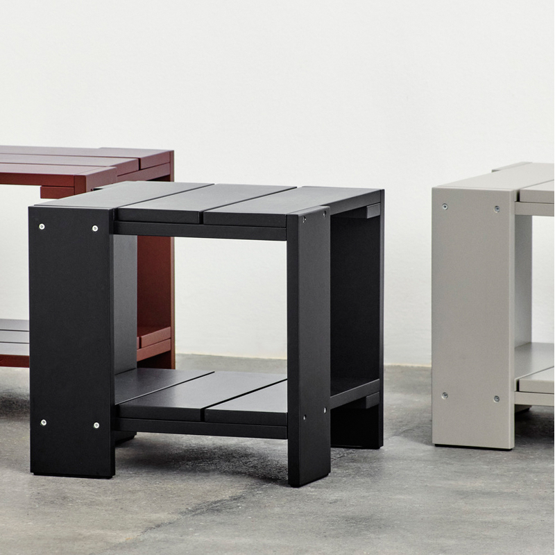 Table basse extérieur Table d'appoint CRATE Rouge fer HAY