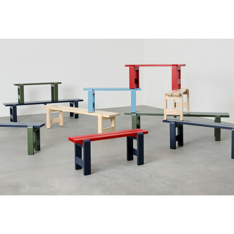 Banc extérieur Banc WEEKDAY L 111 Bleu acier HAY