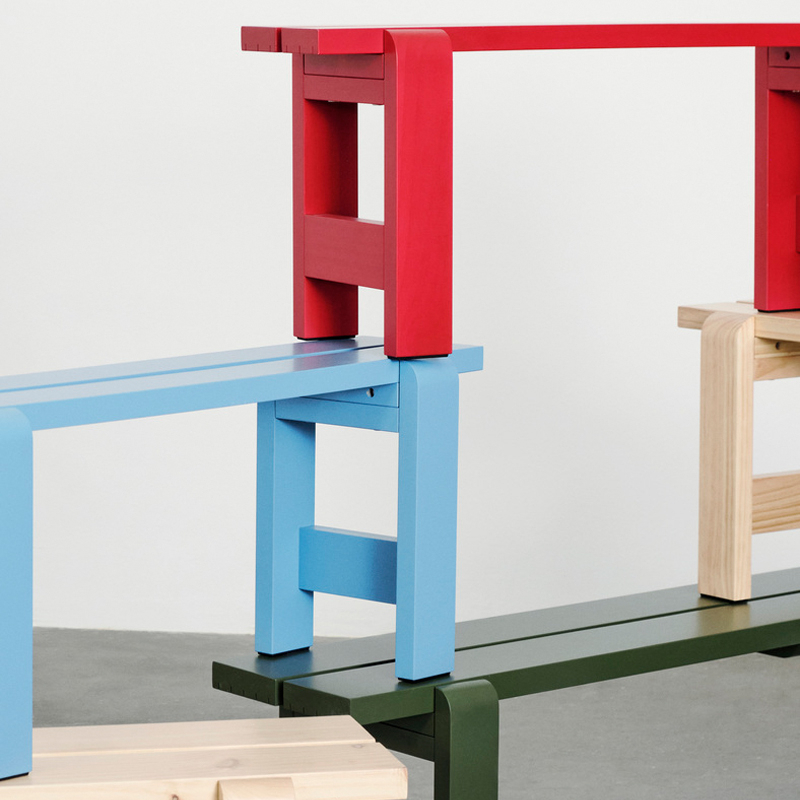 Banc extérieur Banc WEEKDAY L 140 Bleu acier HAY