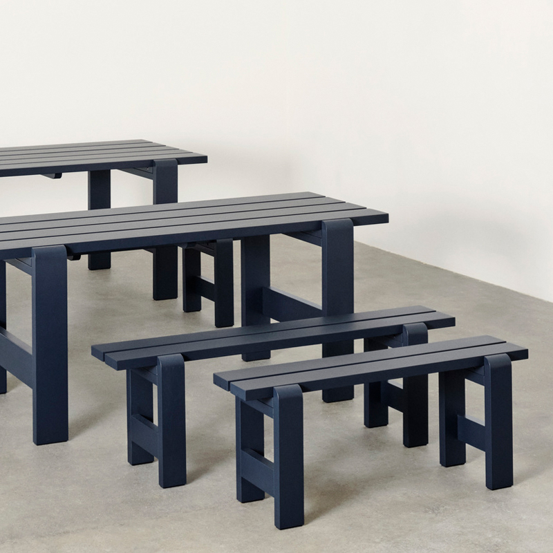 Banc extérieur Banc WEEKDAY L 140 Bleu acier HAY