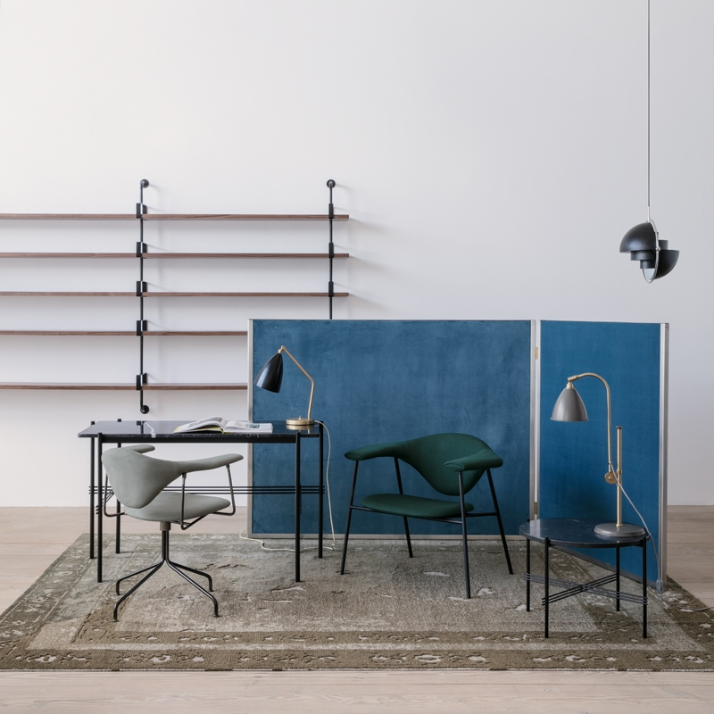 Bureau TS DESK Marbre Marquina noir GUBI