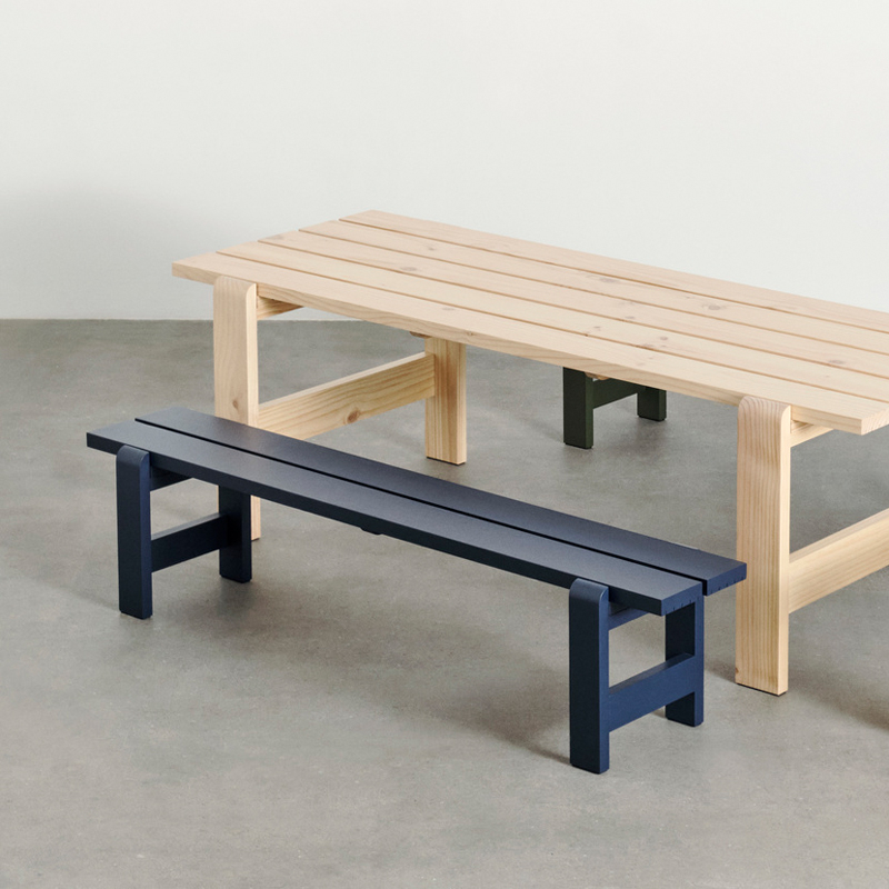 Banc extérieur Banc WEEKDAY L 190 Bleu acier HAY