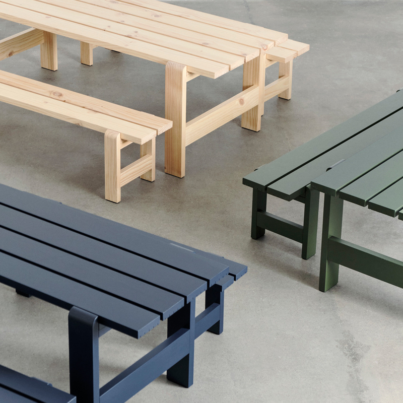 Banc extérieur Banc WEEKDAY L 190 Vert olive HAY