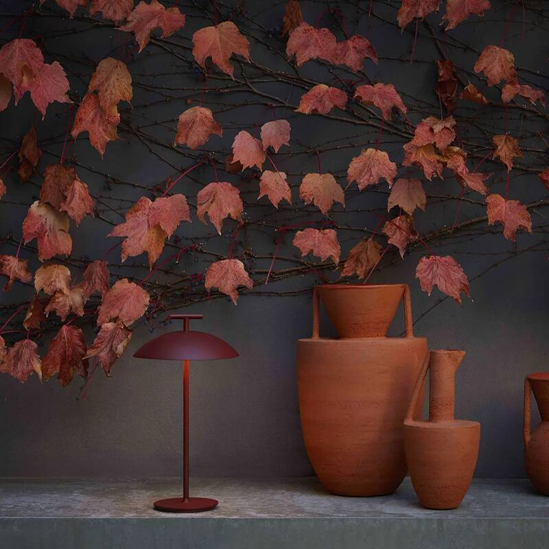 Lampe à poser Mini GEEN-A Rouge brique KARTELL