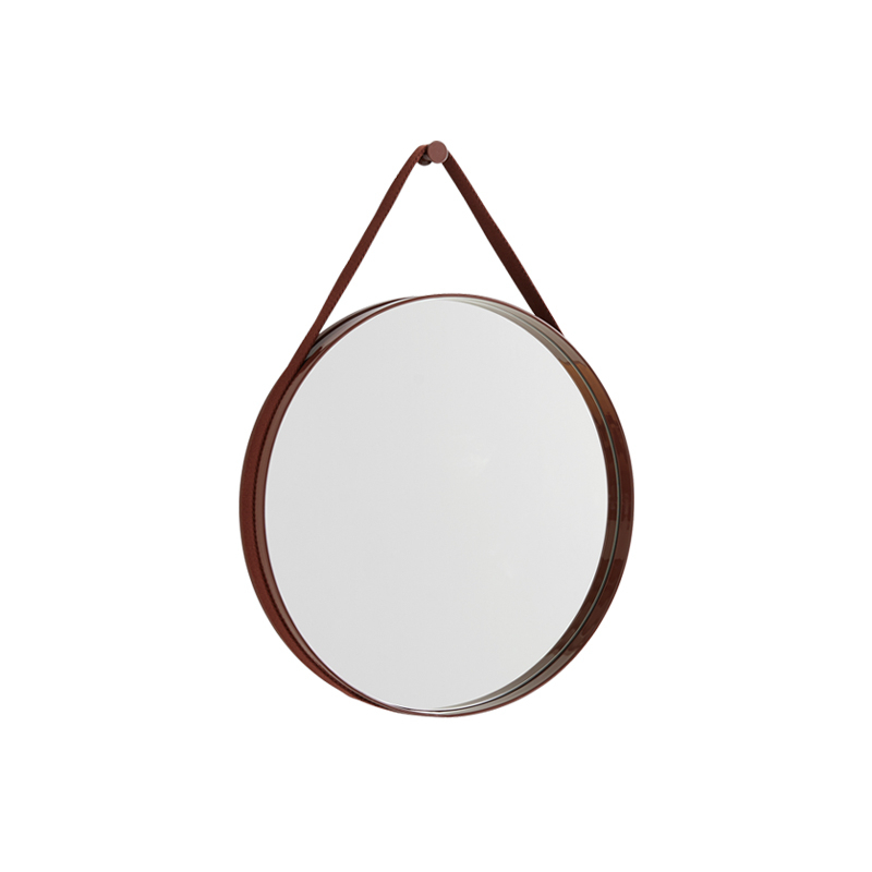 Miroir Miroir STRAP NO 2 Ø 50 Marron foncé HAY