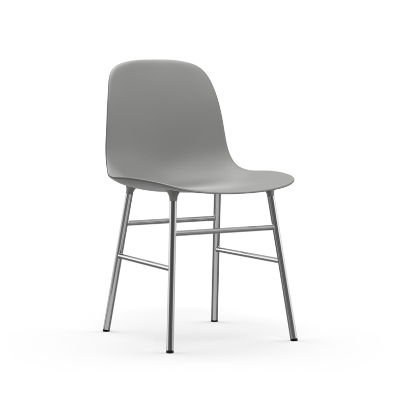 Chaise FORM CHAIR piètement chrome Gris Normann Copenhagen