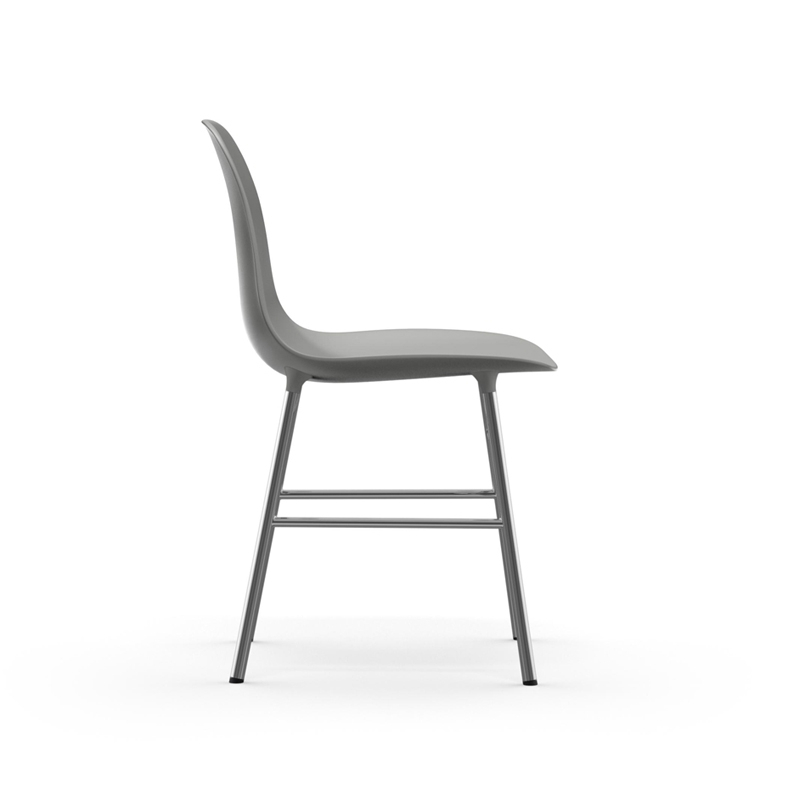 Chaise FORM CHAIR piètement chrome Gris Normann Copenhagen