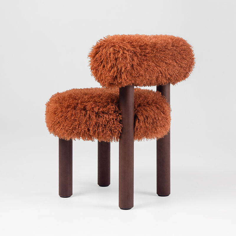 Chaise GROPIUS CS2 FLUFFY Azur cotonneux Mordore/ frêne marron NOOM HOME