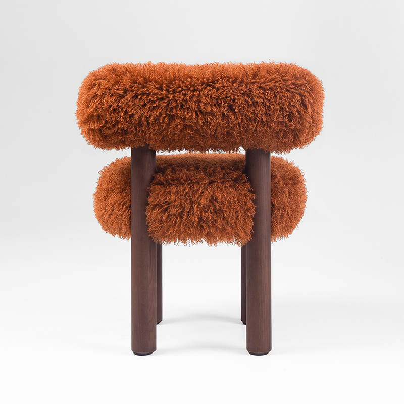 Chaise GROPIUS CS2 FLUFFY Azur cotonneux Mordore/ frêne marron NOOM HOME
