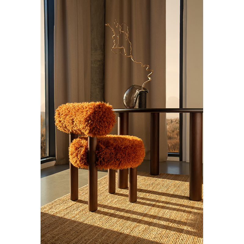 Chaise GROPIUS CS2 FLUFFY Azur cotonneux Mordore/ frêne marron NOOM HOME