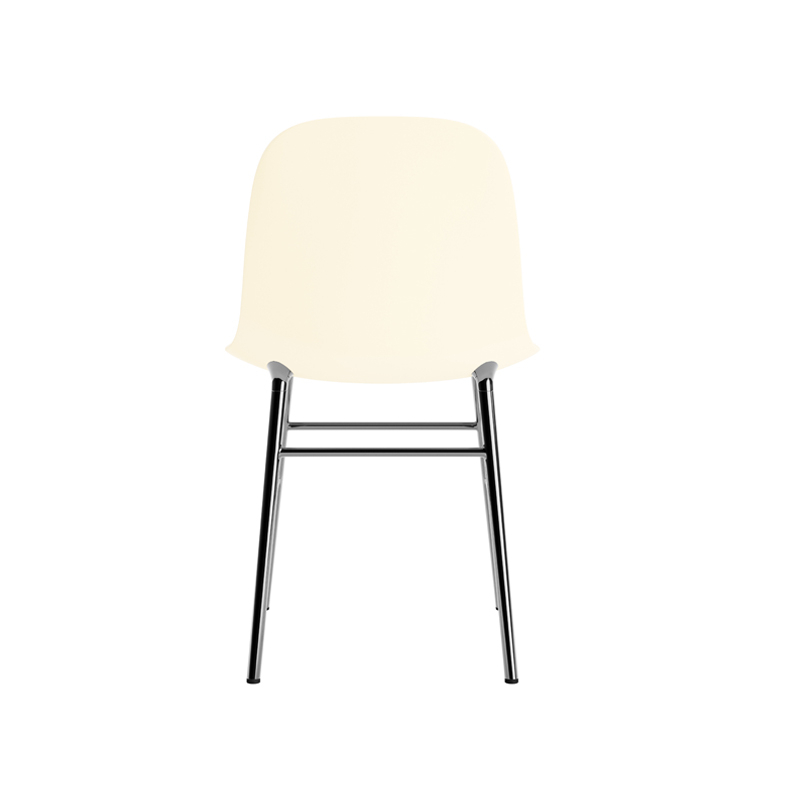 Chaise FORM CHAIR piètement chrome Crème Normann Copenhagen