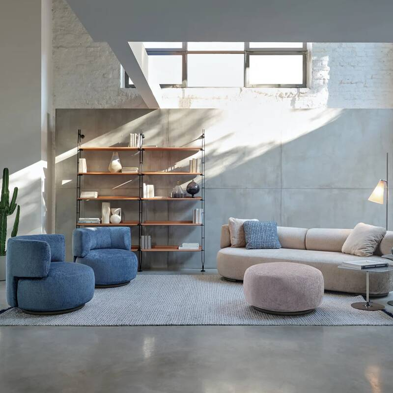 Fauteuil K-WAIT Chenille Chenille bleu ciel KARTELL