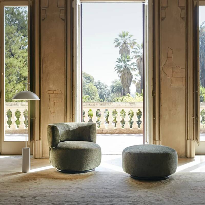 Fauteuil K-WAIT Chenille Chenille bleu ciel KARTELL