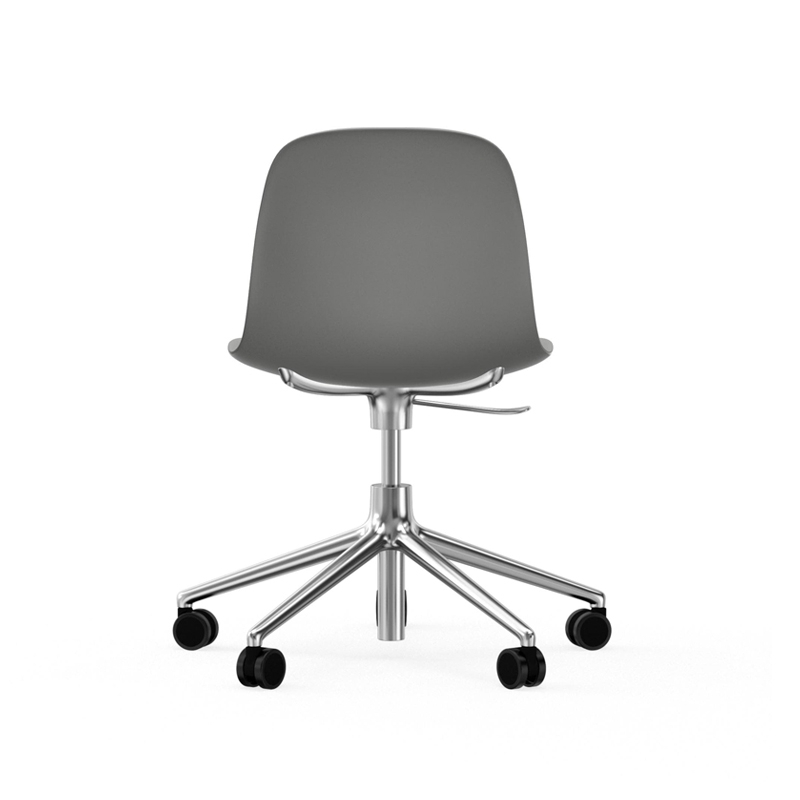Chaise FORM CHAIR piètement à roulettes Gris Normann Copenhagen