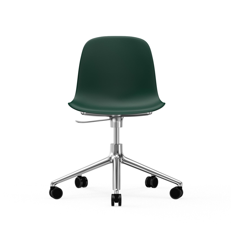 Chaise FORM CHAIR piètement à roulettes Vert Normann Copenhagen