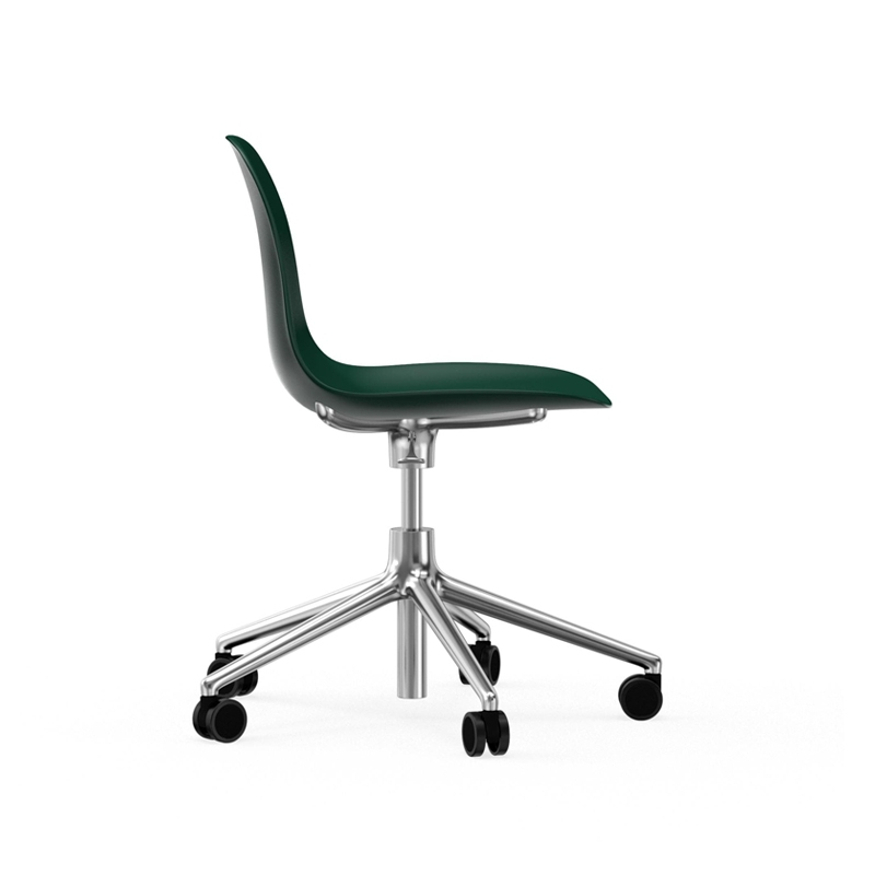 Chaise FORM CHAIR piètement à roulettes Vert Normann Copenhagen
