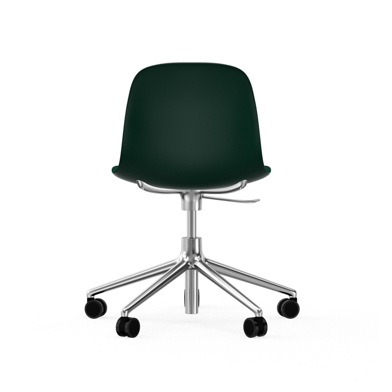 Chaise FORM CHAIR piètement à roulettes Vert Normann Copenhagen