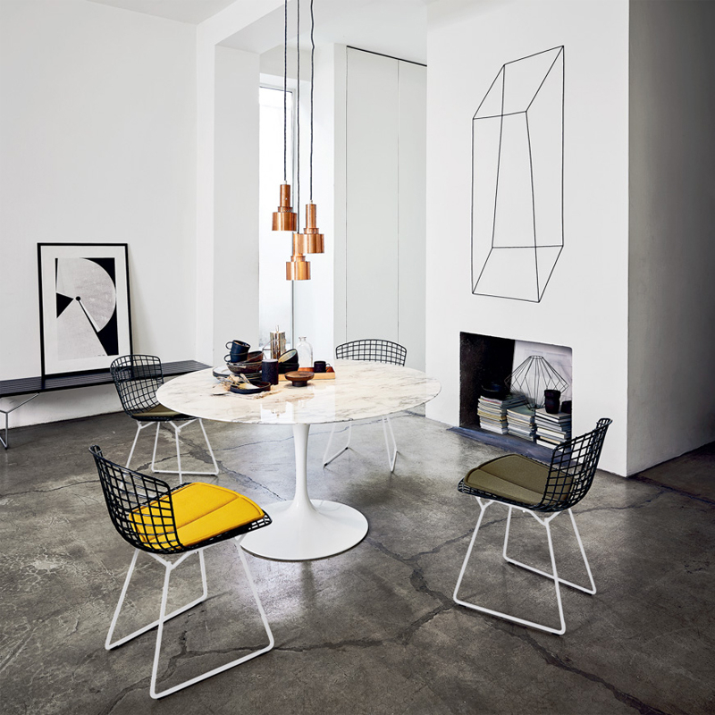 Table SAARINEN Ø 107 Marbre Statuarietto mat KNOLL