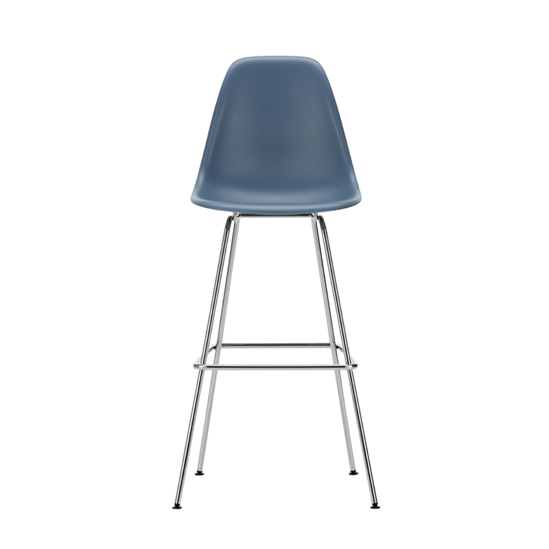Tabouret haut EAMES PLASTIC STOOL High Bleu de mer RE VITRA