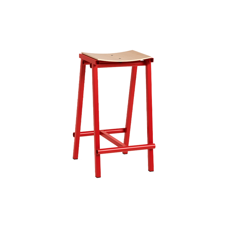 Tabouret haut TABURETE 8 H 66 Rouge vif  HAY