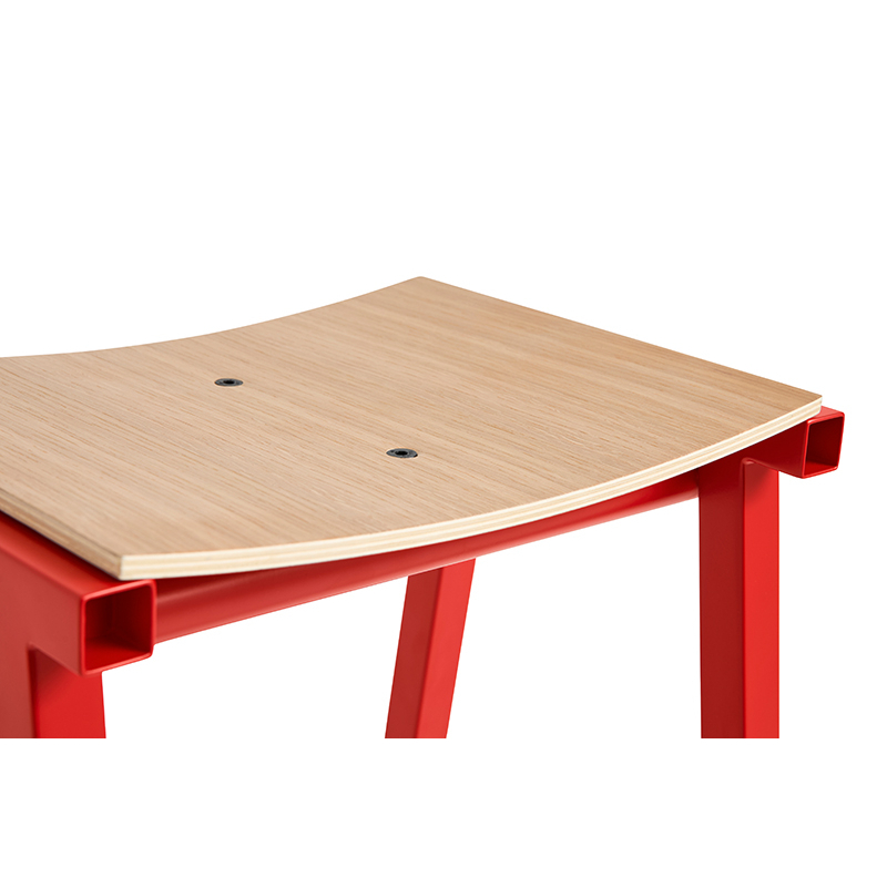 Tabouret haut TABURETE 8 H 66 Rouge vif  HAY