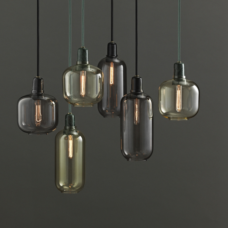 Suspension AMP Large Fumé/ marbre noir Normann Copenhagen