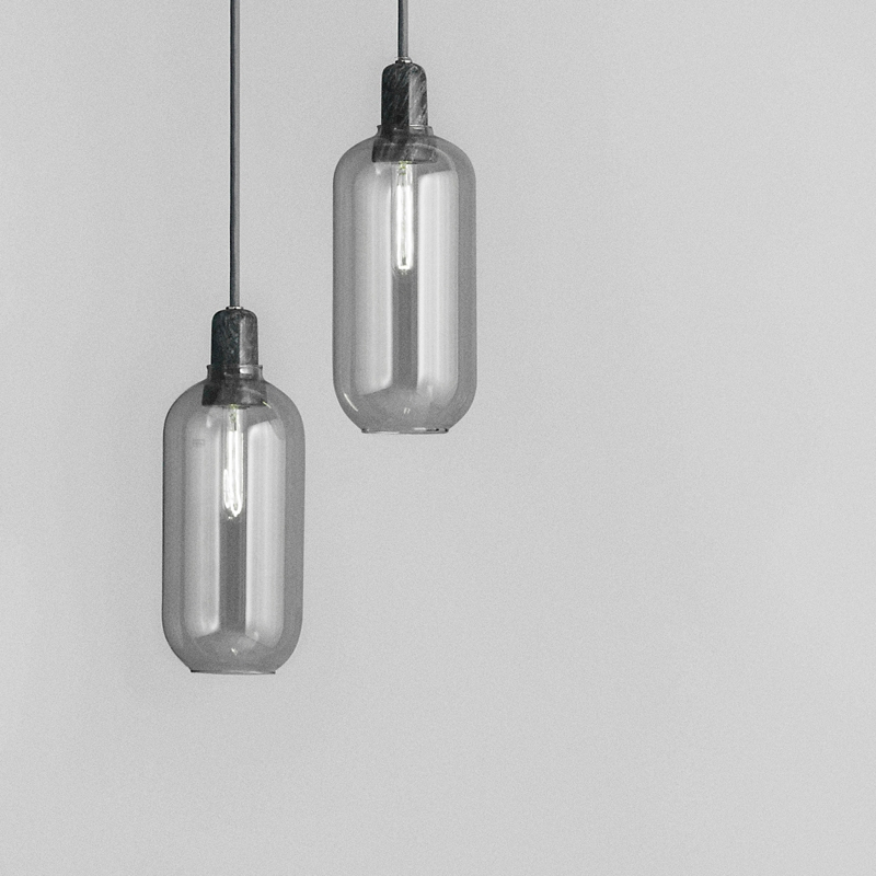 Suspension AMP Large Fumé/ marbre noir Normann Copenhagen