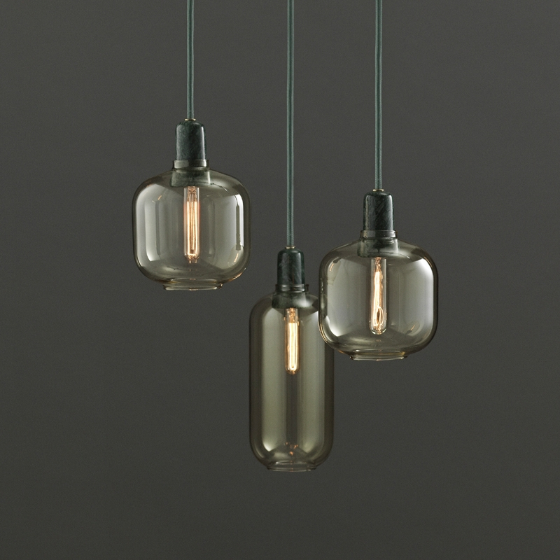 Suspension AMP Large Or/ marbre vert Normann Copenhagen
