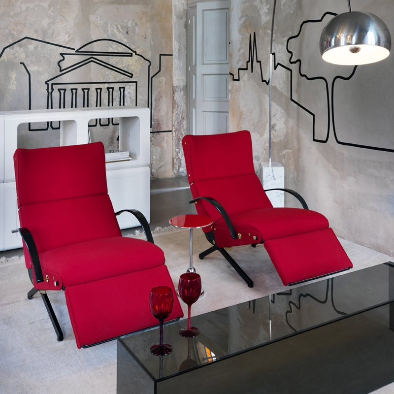 Fauteuil P40 Rouge LN3C TECNO