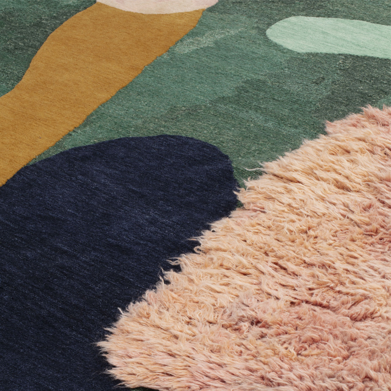 Tapis Tapis RUDE TONGUE AND CHEEK Vert foncé CC-TAPIS