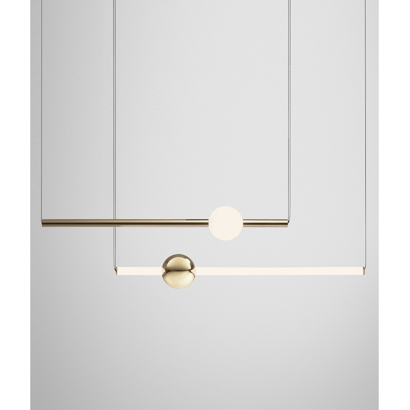 Suspension ORION TUBE LIGHT Doré LEE BROOM