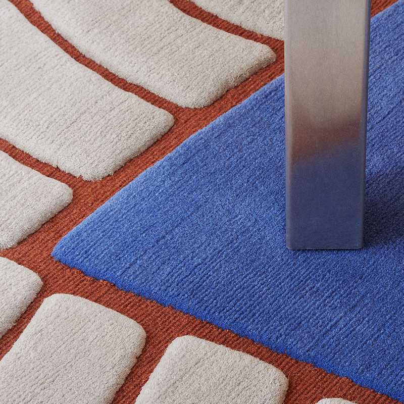 Tapis Tapis M'AMA NON M'AMA SMALL Bleu glacé CC-TAPIS