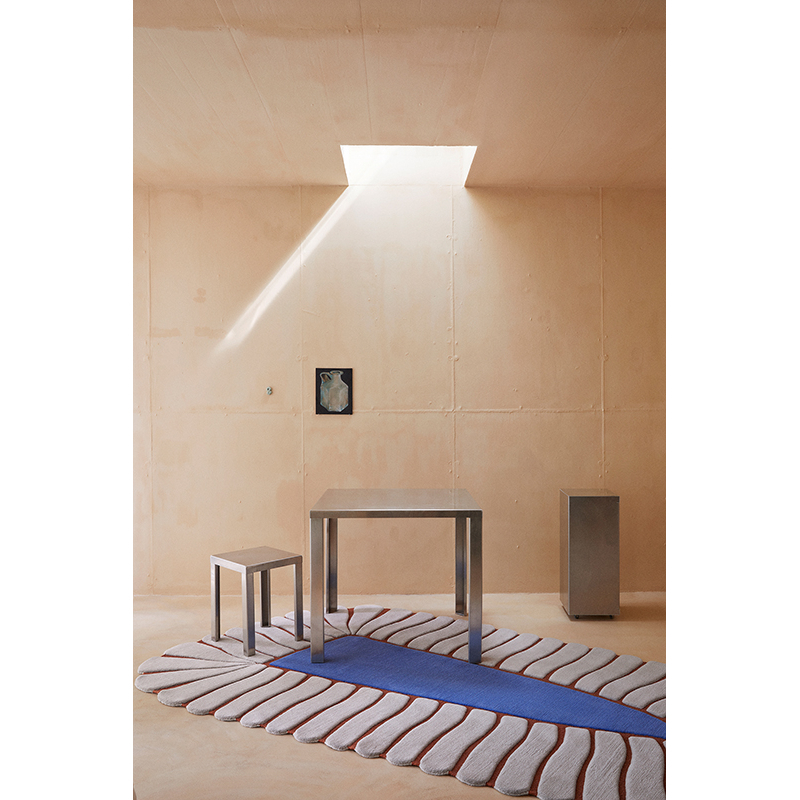 Tapis Tapis M'AMA NON M'AMA SMALL Bleu glacé CC-TAPIS