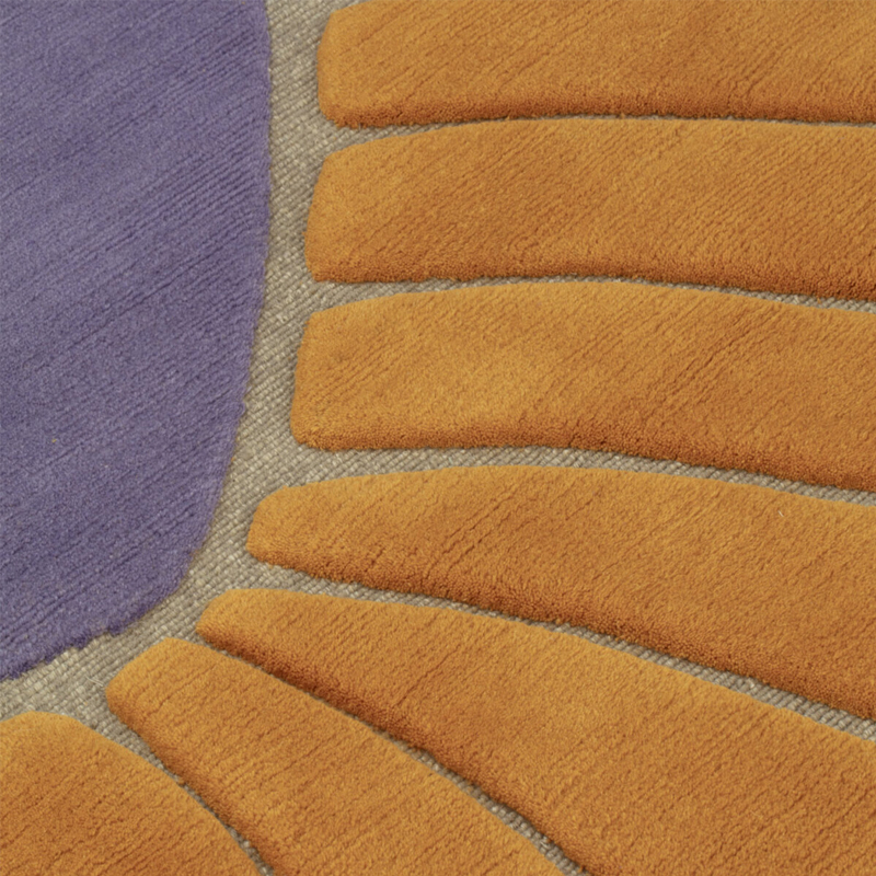 Tapis Tapis M'AMA NON M'AMA LARGE Orange/Violet CC-TAPIS