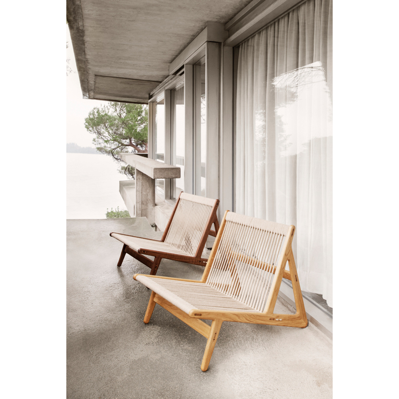 Fauteuil extérieur MR01 INITIAL Noyer GUBI