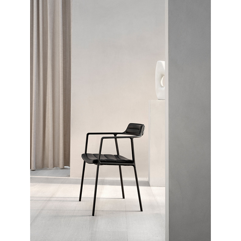 Chaise VIPP451 Cuir noir/ noir VIPP