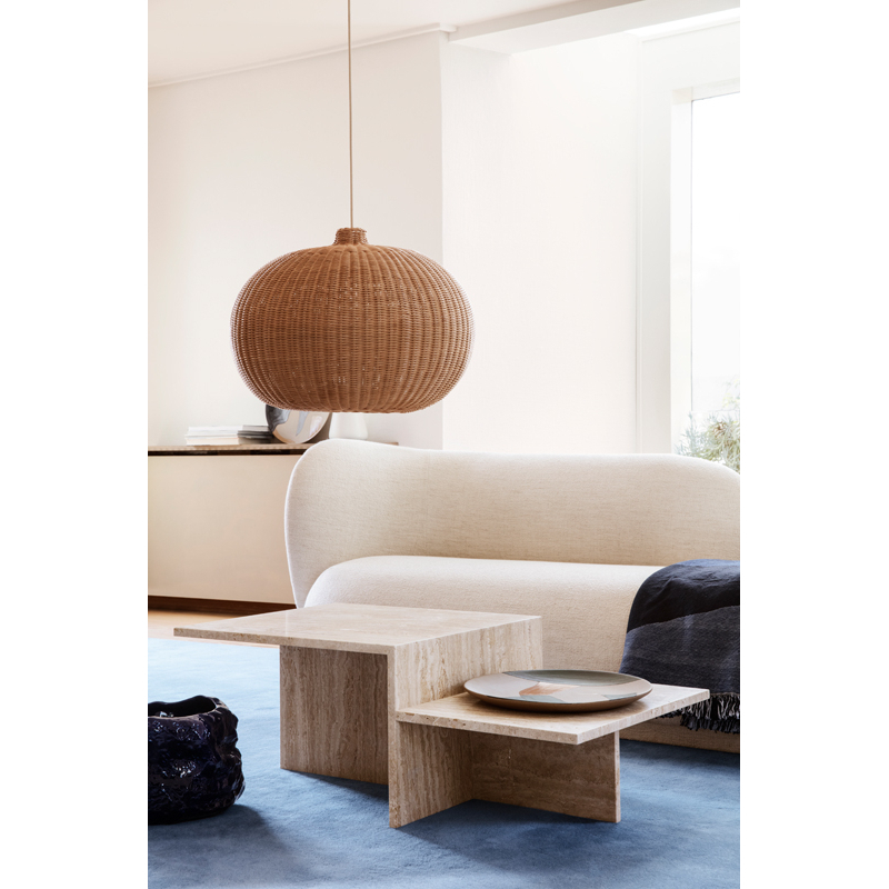 Table basse DISTINCT Travertin Travertin FERM LIVING