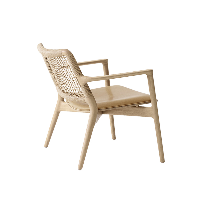 Fauteuil CABIN Cuir sable/ chêne clair VIPP