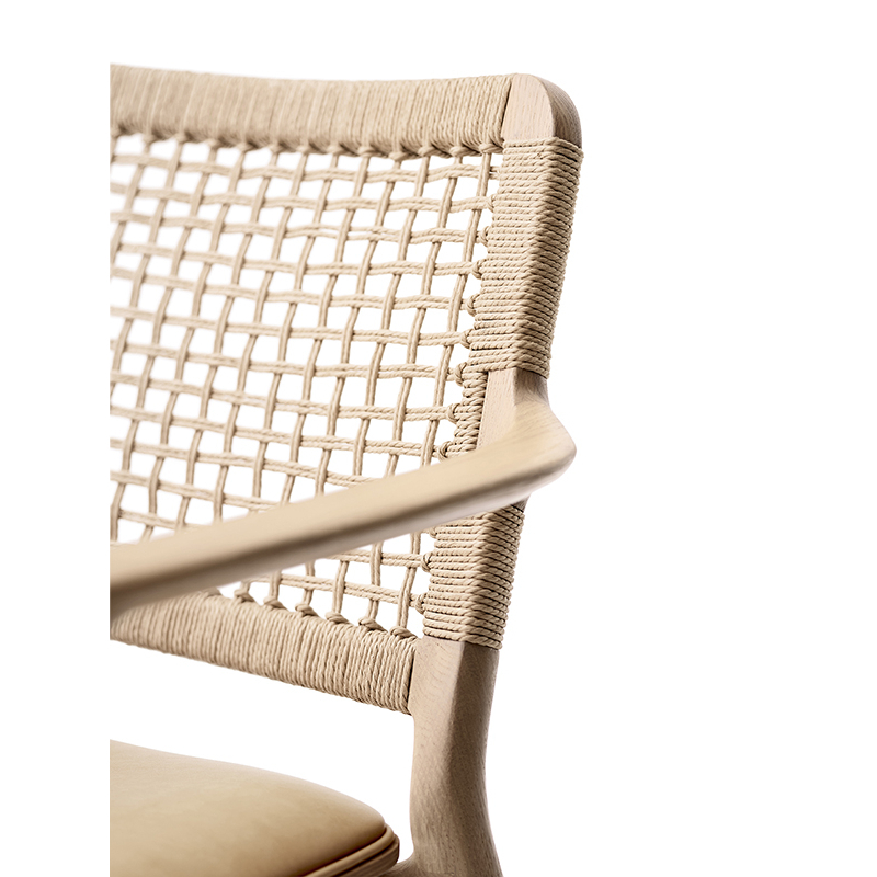 Fauteuil CABIN Cuir sable/ chêne clair VIPP