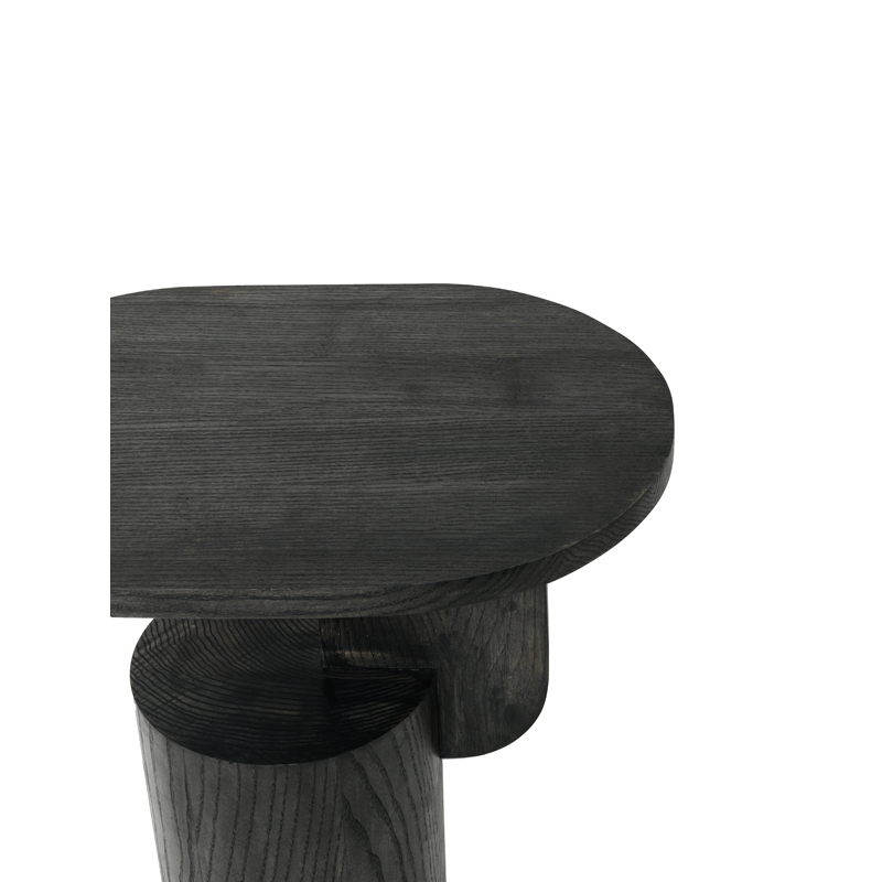 Table d'appoint guéridon INSERT Frêne teinté noir FERM LIVING