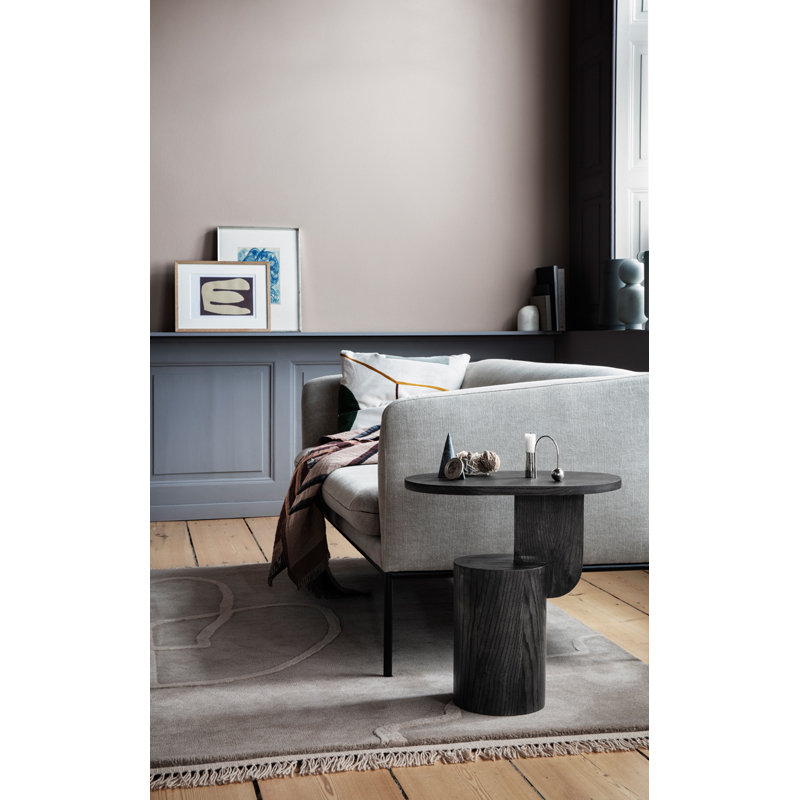Table d'appoint guéridon INSERT Frêne teinté noir FERM LIVING