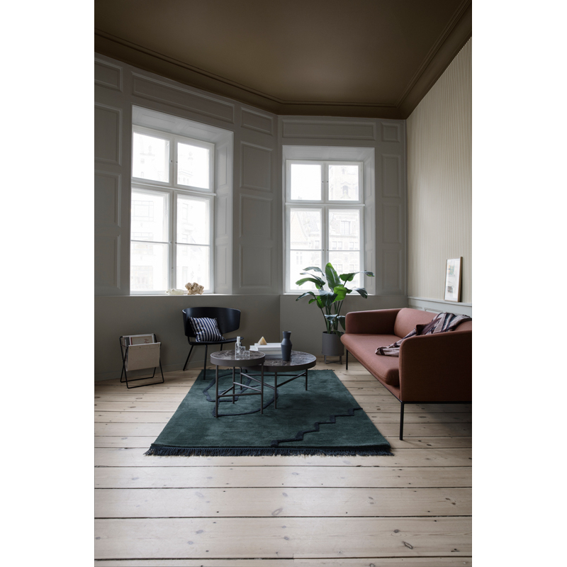 Table d'appoint guéridon MARBLE Medium Marbre Marquina noir FERM LIVING