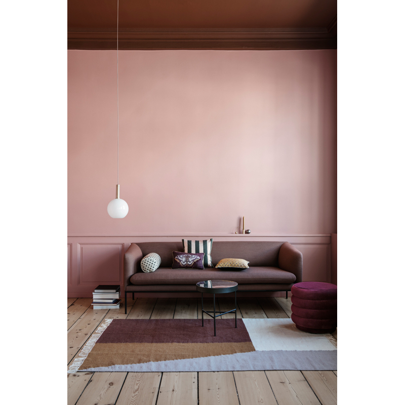 Table d'appoint guéridon MARBLE Medium Marbre Marquina noir FERM LIVING