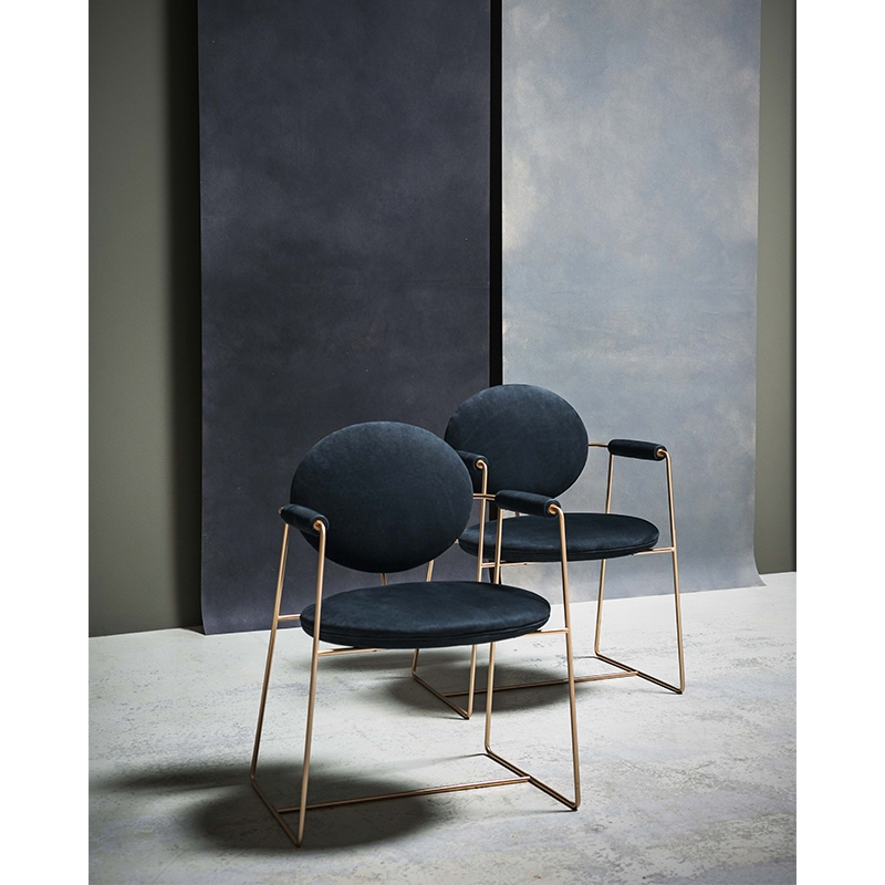 Chaise GEMMA Cuir Kashmir Mousse BAXTER MADE IN ITALY