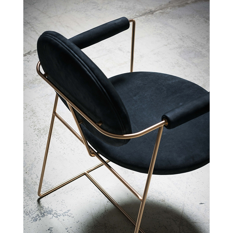Chaise GEMMA Cuir Kashmir Mousse BAXTER MADE IN ITALY