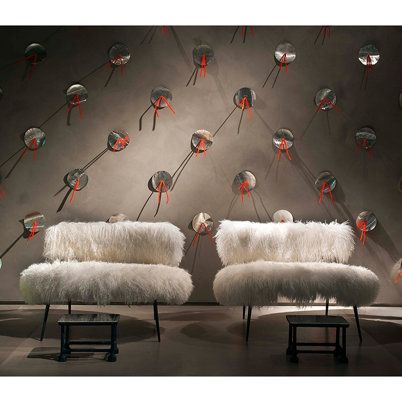 Fauteuil NEPAL MAMA Mongolia blanc BAXTER MADE IN ITALY