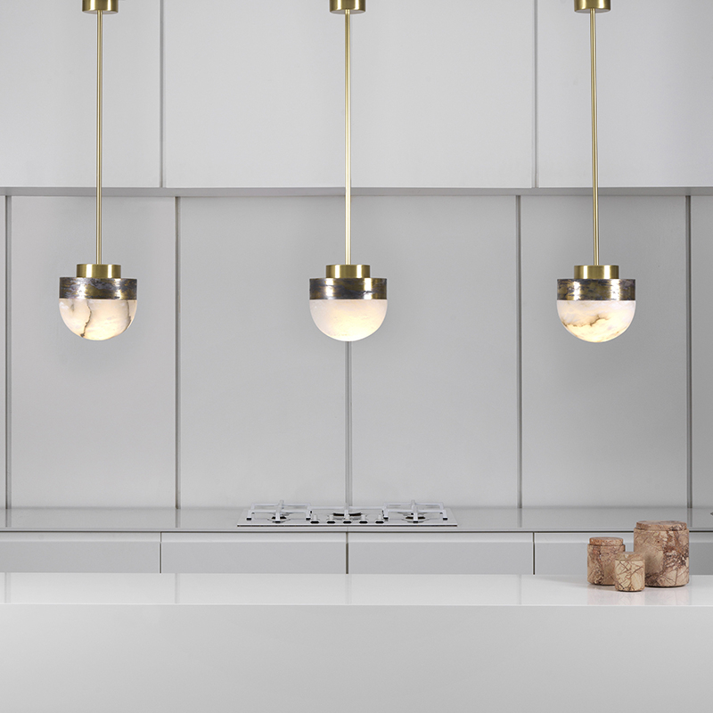 Suspension LUCID 200 Laiton satiné CTO LIGHTING